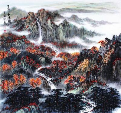 《百花山秋意图》