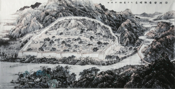 图1 沿河城全景复原图